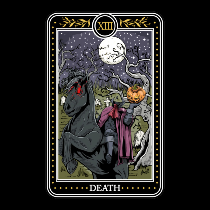 Death Tarot Card Graphic Halloween Pumpkin Horseman Pullover Hoodie Zipper Hoodie by Premium | Artistshot