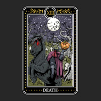 Death Tarot Card Graphic Halloween Pumpkin Horseman Pullover Hoodie Men's T-shirt Pajama Set | Artistshot