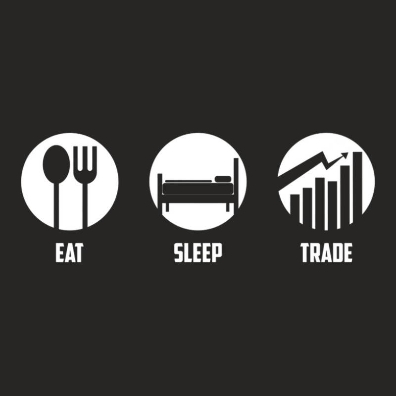 Eat Sleep Trade Bear & Bull Market Investors Gift Ladies Fitted T-Shirt by AceSteele | Artistshot