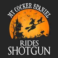 Cocker Spaniel Rides Shotgun Dog Lover Halloween Party Gift 3/4 Sleeve Shirt | Artistshot