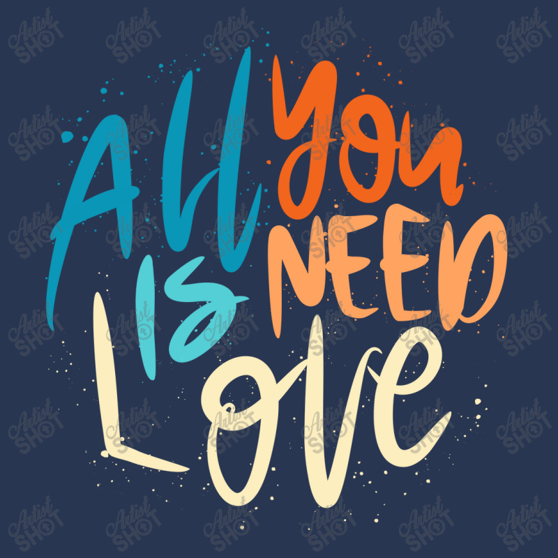 All You Need Is Love Lettering Men Denim Jacket by Distrowlinc | Artistshot