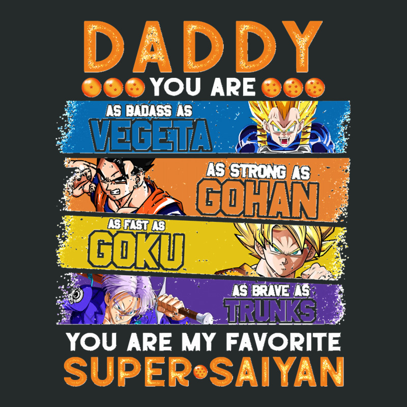 Dragonball Daddy You Are My Favorite Super Anime Saiyan Funny Women's Triblend Scoop T-shirt by cm-arts | Artistshot