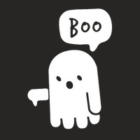 Cute Ghost Dislike Ghost Boo Spooky Fans Halloween Season Sweatshirt Ladies Fitted T-shirt | Artistshot