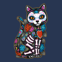 Cat Sugar Skull Mexico Calavera Dia De Los Muertos Halloween Ladies Denim Jacket | Artistshot