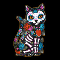 Cat Sugar Skull Mexico Calavera Dia De Los Muertos Halloween Cropped Hoodie | Artistshot