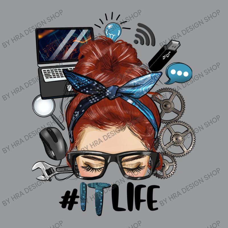 Redhead Messy Bun Information Technology Life Crewneck Sweatshirt by HRA Design Shop | Artistshot