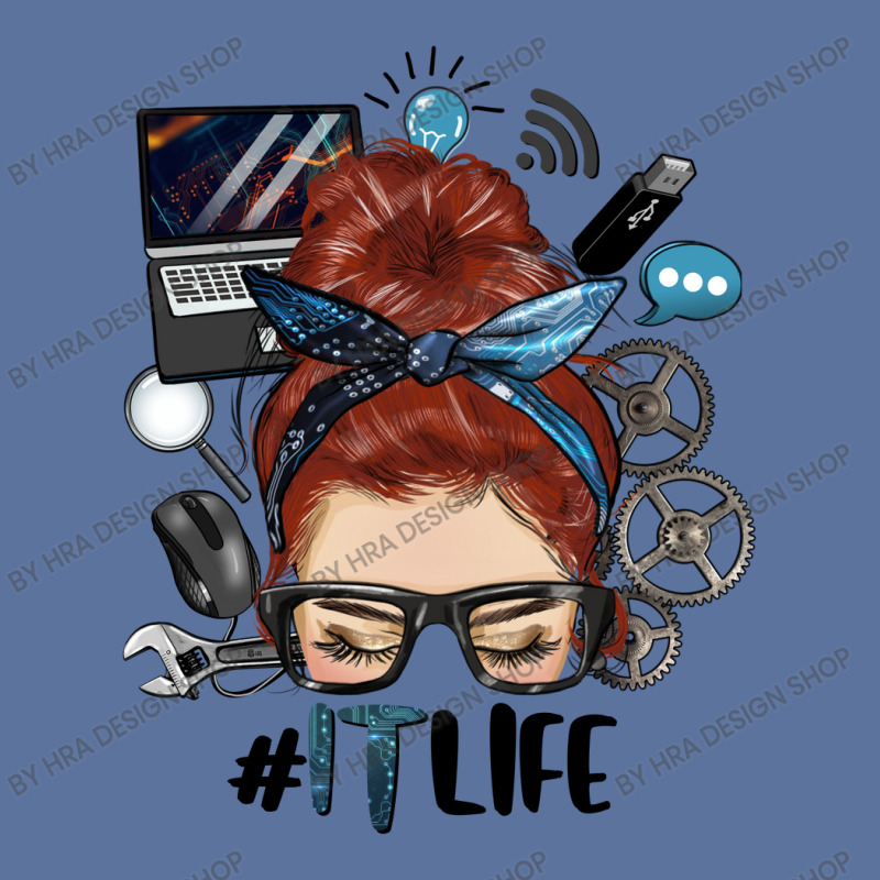 Redhead Messy Bun Information Technology Life Lightweight Hoodie by HRA Design Shop | Artistshot