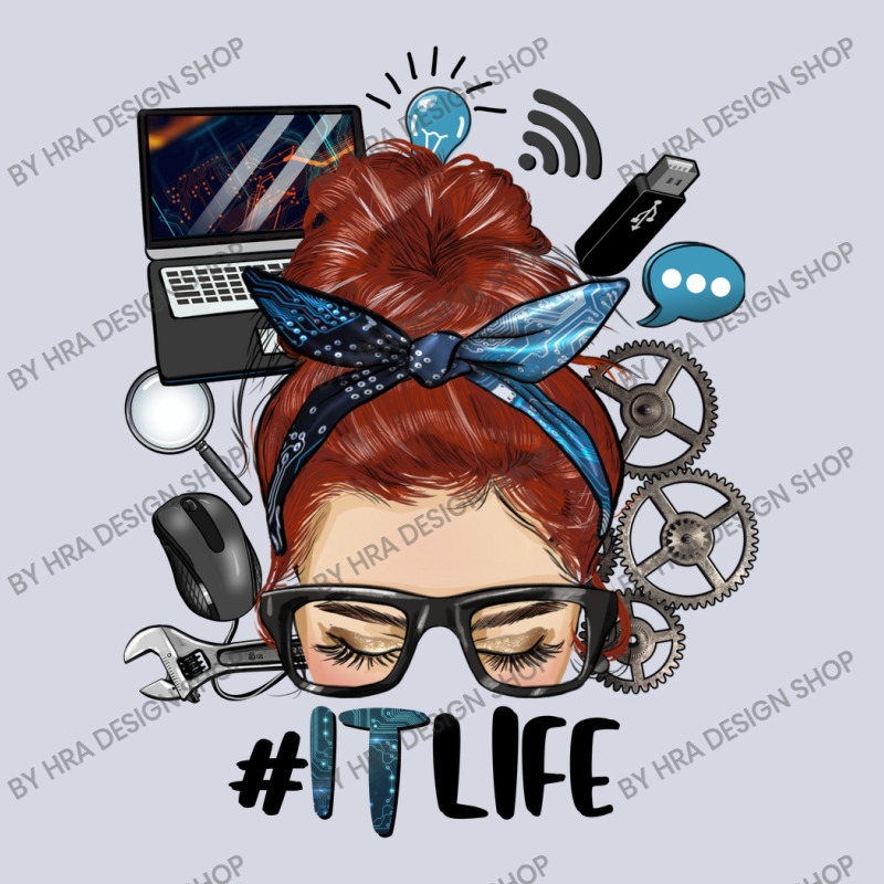 Redhead Messy Bun Information Technology Life Fleece Short by HRA Design Shop | Artistshot