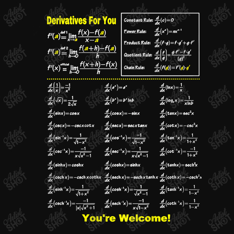 Derivatives For You You’re Welcome Funny Math Graphic Music Crop Top by Aria-Proctor | Artistshot