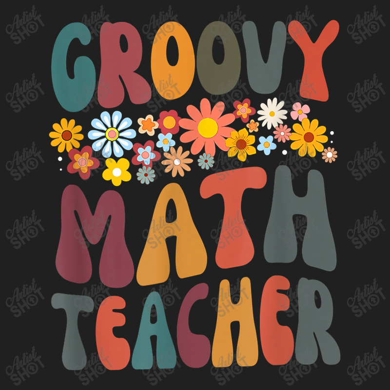 Floral Retro Groovy Math Teacher Matching Student Subject Mens Best Drawstring Bags | Artistshot