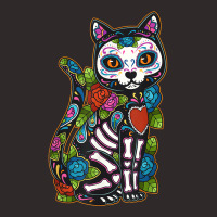 Cat Sugar Skull Mexico Calavera Dia De Los Muertos Halloween Racerback Tank | Artistshot