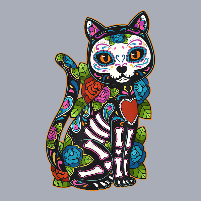 Cat Sugar Skull Mexico Calavera Dia De Los Muertos Halloween Tank Dress by SonjaBogenschutz | Artistshot