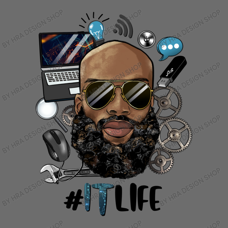 Black Bald Man Information Technology Life Toddler 3/4 Sleeve Tee by HRA Design Shop | Artistshot