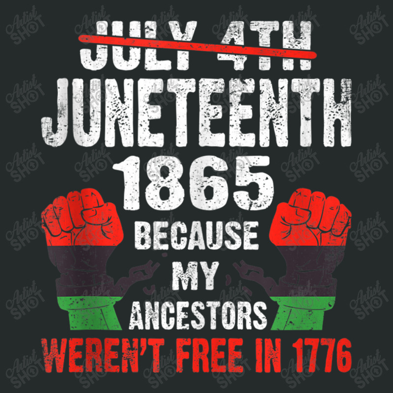 Juneteenth My Ancestors Free Black African Flag Pride Fist Characters  Women's Triblend Scoop T-shirt by KhalilDesign | Artistshot