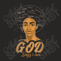 African American Girl God Says I Am Black Pride Melanin Music Vintage  Ladies Fitted T-shirt | Artistshot