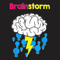 Funny Brainstorm Good Idea Lightbulb Thunder T-shirt | Artistshot