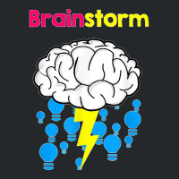 Funny Brainstorm Good Idea Lightbulb Thunder Crewneck Sweatshirt | Artistshot