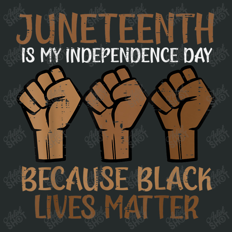 Juneteenth My Independence Day Black Lives Matter Fists 1865 Video Gam Women's Triblend Scoop T-shirt by KhalilDesign | Artistshot