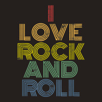 I Love Rock And Roll Distressed Rainbow 70s Tank Top | Artistshot