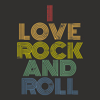 I Love Rock And Roll Distressed Rainbow 70s Champion Hoodie | Artistshot