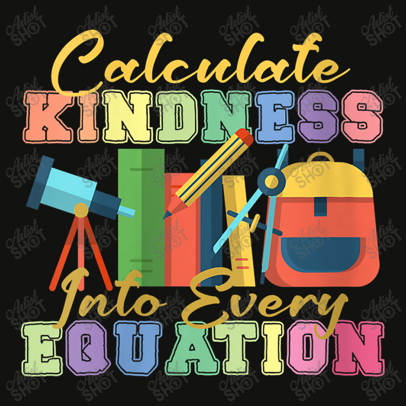 Womens Calculate Kindness Into Every Equation Mathematicians Funny Gif Scorecard Crop Tee by Brynlee-Everett | Artistshot