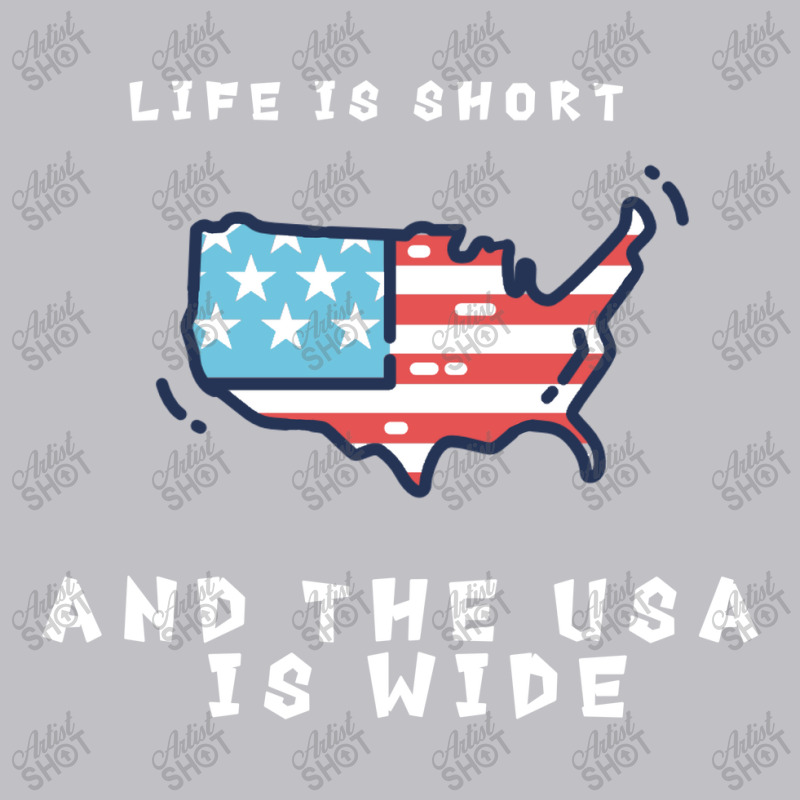 Life Is Short And The Usa Is Wide Pocket T-shirt | Artistshot