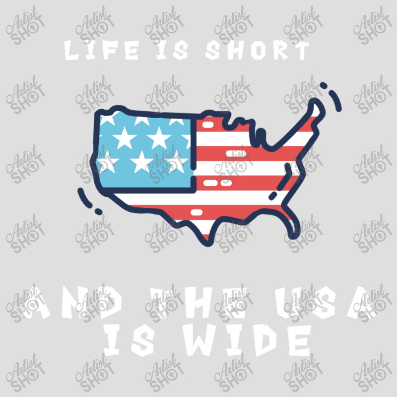 Life Is Short And The Usa Is Wide V-neck Tee | Artistshot