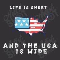 Life Is Short And The Usa Is Wide Vintage Hoodie | Artistshot