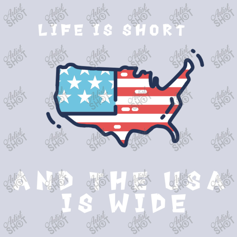 Life Is Short And The Usa Is Wide Fleece Short | Artistshot