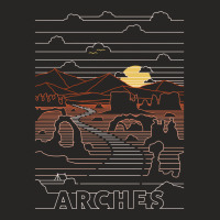 Linear Arches - Arches National Parks Art Ladies Fitted T-shirt | Artistshot