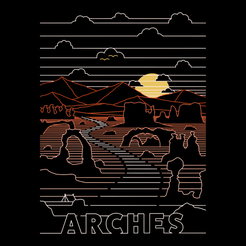 Linear Arches - Arches National Parks Art Cropped Hoodie by Nathan Suwarnasarn | Artistshot