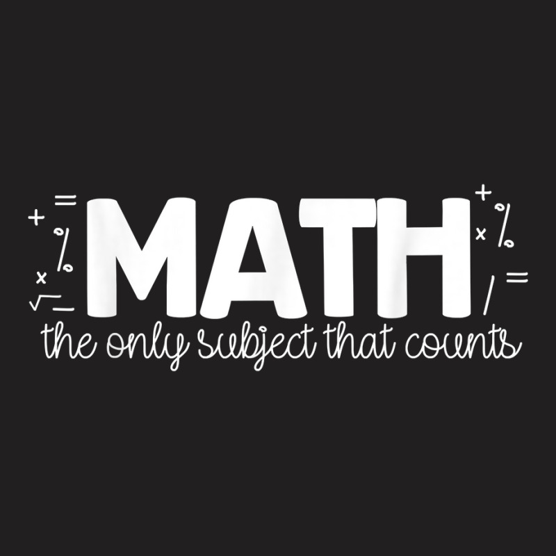 Math The Only Subject That Counts Math Pun Music Vintage Retro T-shirt | Artistshot