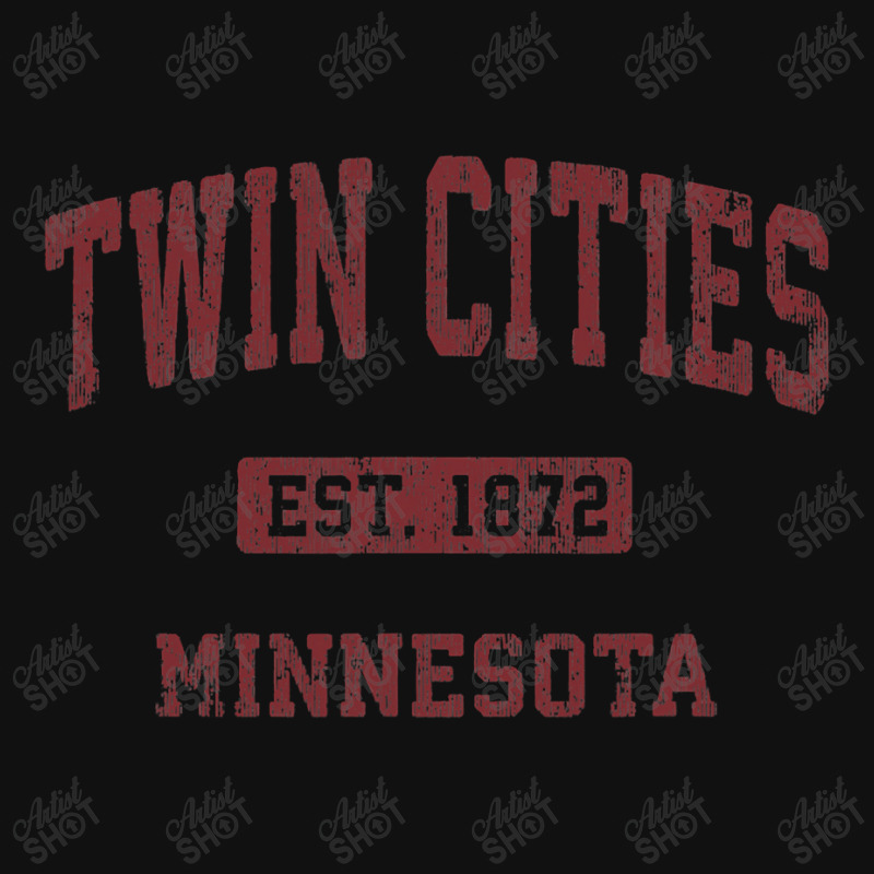 Twin Cities Minnesota Mn Vintage Athletic Sports Design Portrait Canvas Print | Artistshot