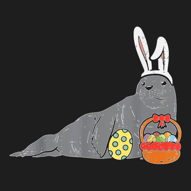 Easter Seal Bunny Eggs Basket Cute Sea Lion Men Women Kids Classic T-shirt by cm-arts | Artistshot