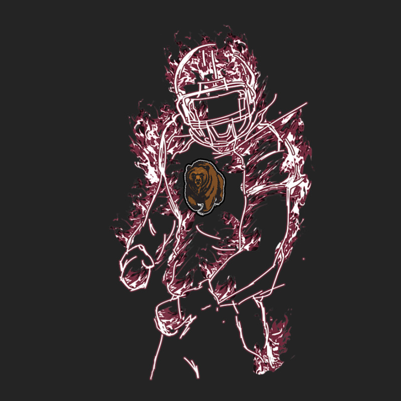 Montana Grizzlies Football Player On Fire - Apparel 3/4 Sleeve Shirt | Artistshot