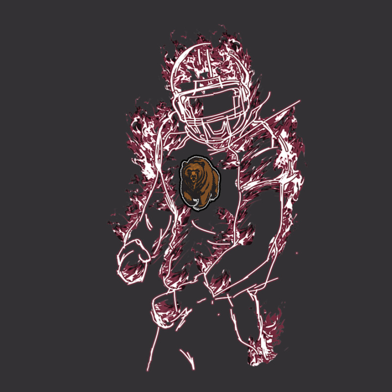 Montana Grizzlies Football Player On Fire - Apparel Vintage Hoodie | Artistshot