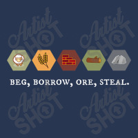 Beg Borrow Ore Steal Board Game Night Men Denim Jacket | Artistshot