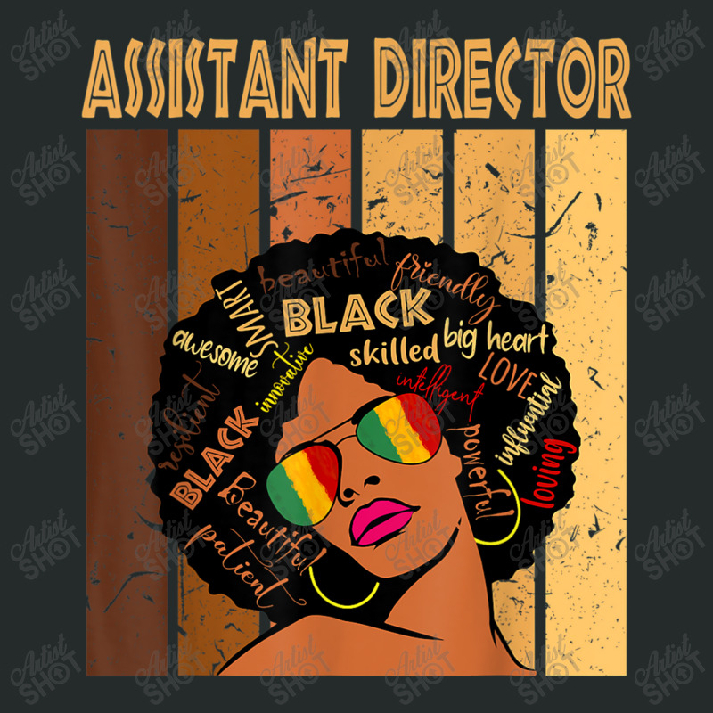 Assistant Director Afro African American Black History Month Painting Women's Triblend Scoop T-shirt by TyrellDesign | Artistshot