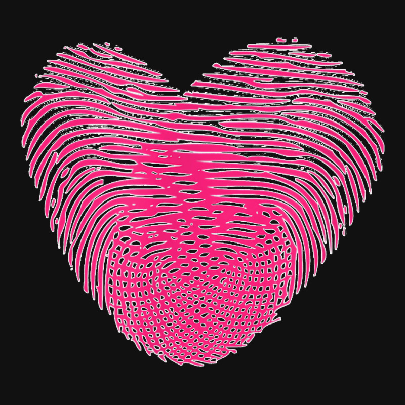 Fingerprint Pink Heart Valentines Day Landscape Canvas Print by cm-arts | Artistshot