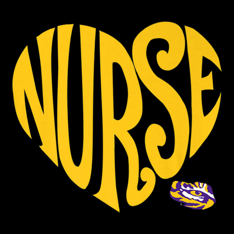 Lsu Tigers Heart Nurse Text - Apparel Long Sleeve Shirts | Artistshot