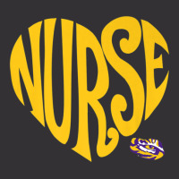 Lsu Tigers Heart Nurse Text - Apparel Vintage Hoodie | Artistshot