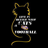 Lsu Tigers Life Is Better With Cats And Football Pocket T-shirt | Artistshot