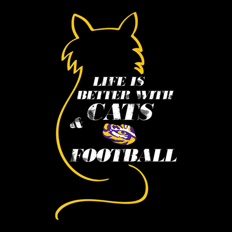 Lsu Tigers Life Is Better With Cats And Football Pocket T-shirt | Artistshot