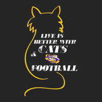 Lsu Tigers Life Is Better With Cats And Football Unisex Hoodie | Artistshot