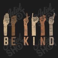 Be Kind Sign Language Fingers Melanin Distressed Style Music Vintage Hoodie & Jogger Set | Artistshot