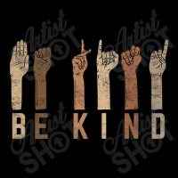 Be Kind Sign Language Fingers Melanin Distressed Style Music Vintage Fleece Short | Artistshot