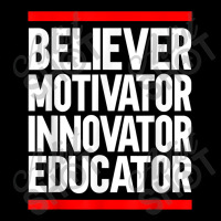 Believer Motivator Innovator Educator Art Adjustable Cap | Artistshot