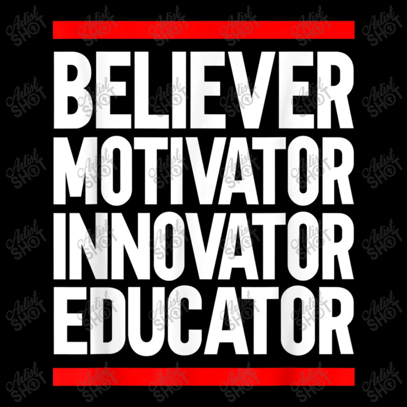 Believer Motivator Innovator Educator Art Adjustable Cap by TyrellDesign | Artistshot