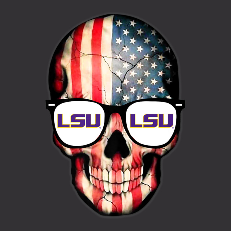 Lsu Tigers Skull Flag - Lsu - Apparel Vintage Hoodie And Short Set | Artistshot