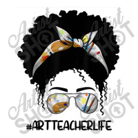 Afro Messy Bun Art Teacher Life T First Day Of School Cartoon Characte Unisex Hoodie | Artistshot